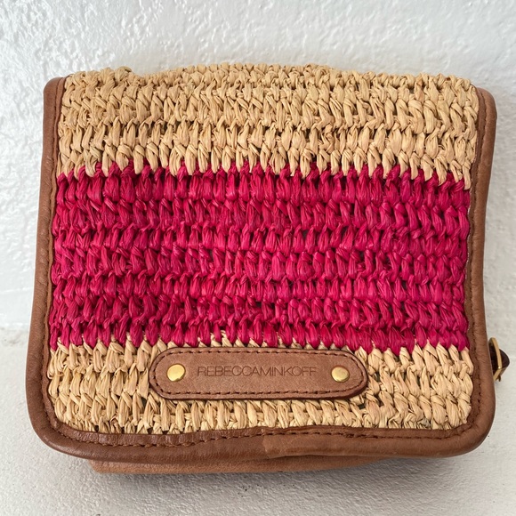 Rebecca Minkoff Bags Rebecca Minkoff Straw And Leather Crossbody